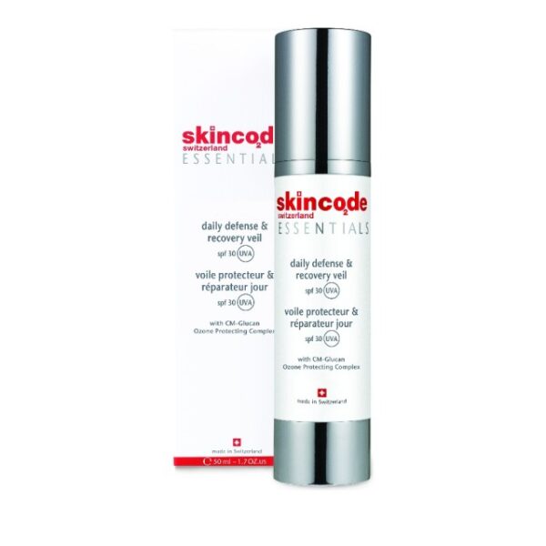 Skincode Daily Defence & Recovery veil spf 30 - Προστατευτική αντιοξειδωτική κρέμα ημέρας με υψηλό αντηλιακό δείκτη 50ml