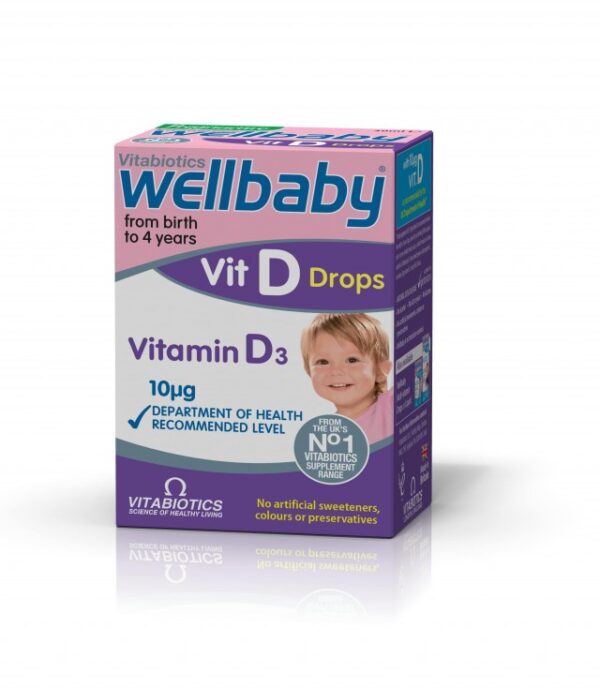 Vitabiotics Wellbaby Vit D drops Vitamin D3 10mg 30ml
