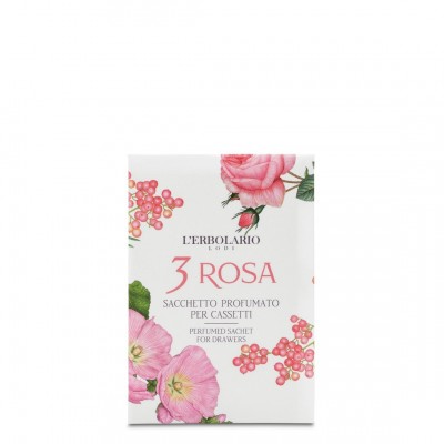 L'Erbolario 3 Rosa Αρωματικά σακουλάκια για συρτάρια